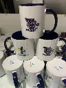 Caneca com tarja colorida